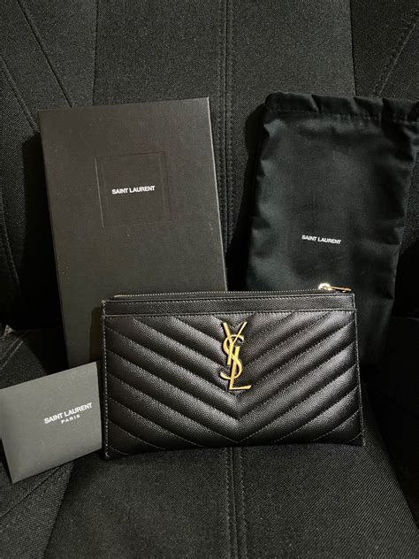 ysl gold pouch|ysl pouch monogramme.